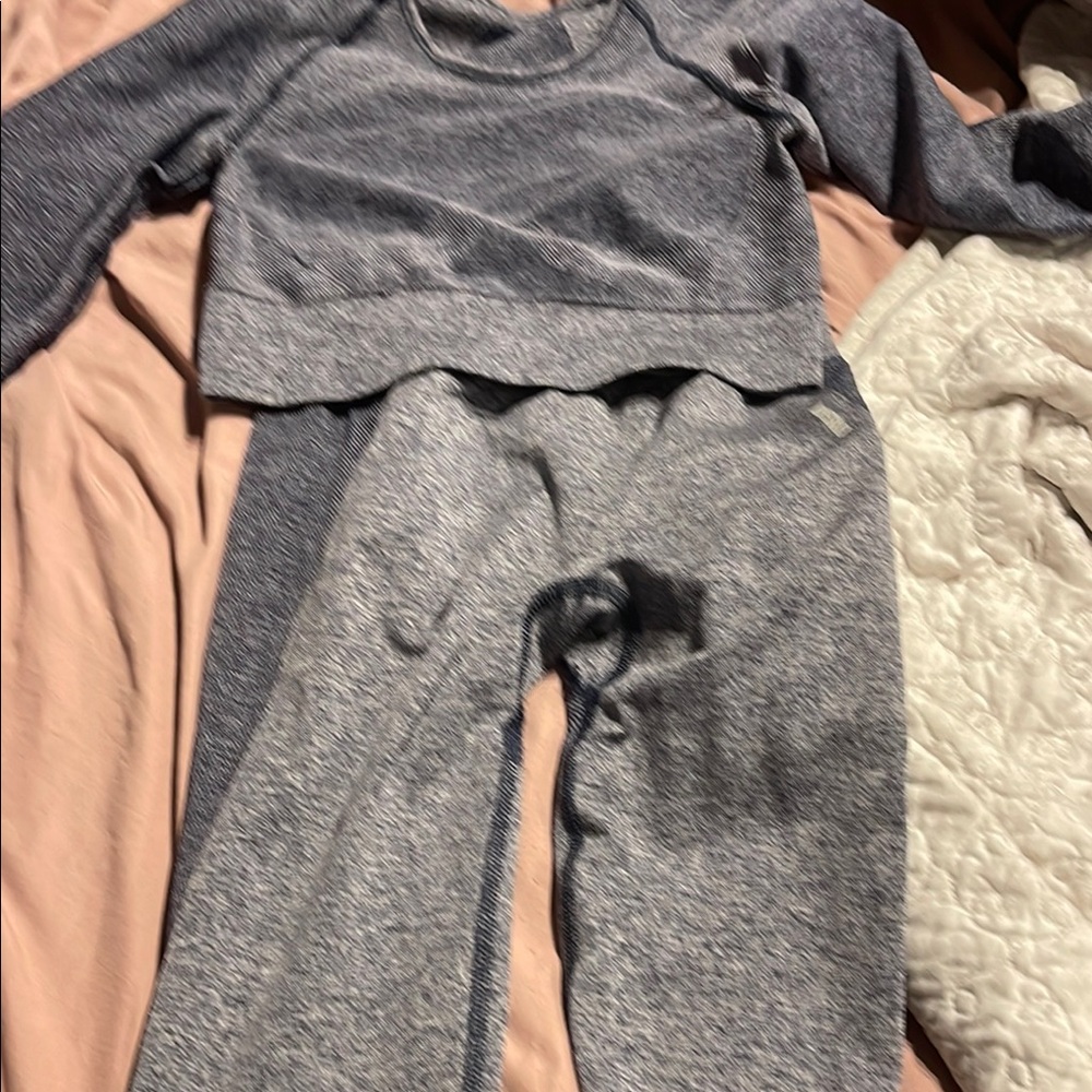 Gym shark Gray Long Sleeve Top and Pants Set